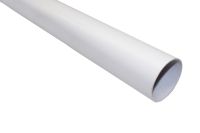 white 68mm round floplast pipe
