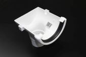 White Half Round Stopend Outlet (floplast)