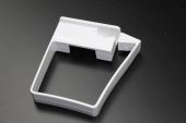 White Square Centre Fix PIpe Clip (floplast)