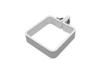 Square Plastic Clip, Nut & Bolt (white)