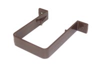 Brown 65mm Square Pipe Clip (floplast)