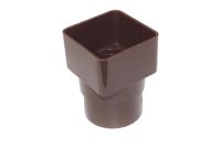 Brown Square to Round Pipe Connector (floplast)