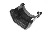 Black Square Plastic to Half Round Plastic Adaptor (floplast)