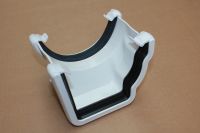 Right Hand Adaptor to Half Round Gutter (niagara white)