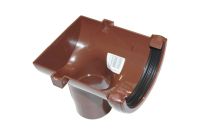 Brown Half Round Stopend Outlet (floplast)