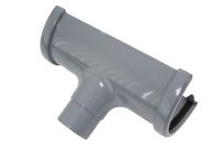 Grey Hi-Cap Deepflow 68mm Running Outlet (floplast)