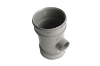 40mm Double Socket Single Boss Pipe (olive grey polypipe)