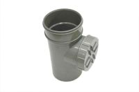 110mm Single Socket Short Access Pipe (olive grey polypipe)