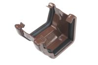 Left Hand Adaptor to Square Gutter (brown)