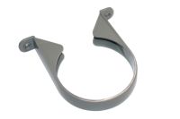 110mm Plastic Saddle Pipe Clip (olive grey floplast)