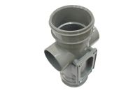 82mm Double Socket Access Pipe (solvent grey)