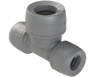 15mm x 15mm x 22mm End Reduced Tee (Grey)