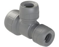 22mm x 15mm x 15mm Tee/One End reducer (Grey)