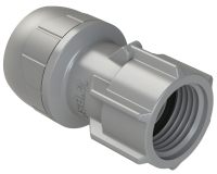 15mm x 1/2 inch Hand Tighten Tap Connector (Grey)