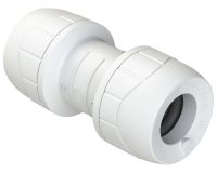 15mm Straight Coupling (White)