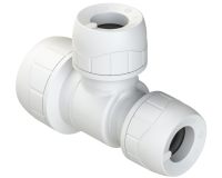 22mm x 15mm x 15mm Tee/One End reducer (White)