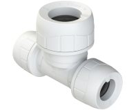 15mm x 15mm x 22mm End Reduced Tee (White)