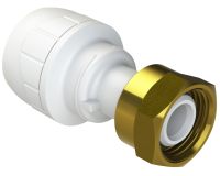 15mm x 3/4 inch Straight Tap Connector (White)