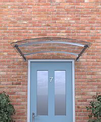 Clear Arched Door Canopy (1250mm x 530mm)